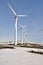 Wind turbines farm in winter (Basque Country)