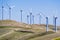 Wind turbines on the hills of east San Francisco bay