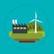 Wind turbines industrial green energy