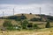 Wind turbines in the italian countryside