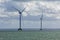 Wind turbines in the Limfjord inlet near ThyborÃ¸n