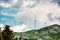 Wind turbines on the mountaintop