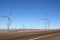 Wind turbines next to the road, Calama, Chile