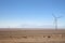 Wind turbines next to the road, Calama, Chile