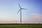 Wind turbines produce environmentally friendly alternative energy without destroying nature.