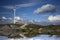 Wind turbines producing renewable electric energy
