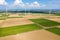 Wind turbines in Rheinhessen from above