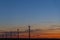 Wind turbines during sunrise, Southern Moravia, Czech Republic