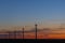 Wind turbines during sunrise, Southern Moravia, Czech Republic