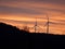 Wind Turbines at Sunrise in Vermont Mountains