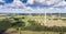 Wind turbines in Suwalki. Poland. View from above. Summer time.