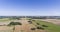 Wind turbines in Suwalki. Poland. View from above. Summer time.