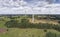 Wind turbines in Suwalki. Poland. View from above. Summer time.