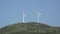 Wind turbines on top of a mountain