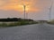 wind turbines , wind farm producing green clean renewable energy