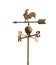wind vane to indicate the wind direction and the metal abov