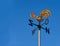 wind vane to indicate the wind direction and the metal cock above the arrow and cardinal points North East South West