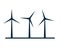 Wind vector turbine icon. Wind power energy turbine silhouette illustration tower windmill