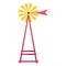 Wind Water Pump Isolated Flat Vector Illustration