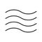 Wind waves weather line style icon