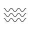 Wind waves weather style line icon