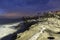 Windansea Beach and Palm Covered Shack in La Jolla San Diego at Night