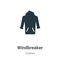 Windbreaker vector icon on white background. Flat vector windbreaker icon symbol sign from modern clothes collection for mobile