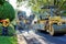 WINDERMERE, FLORIDA, USA - MAY 18, 2017: Asphalt paving crew usi