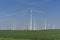 Windfarm with green field green energy