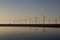 Windfarm on Redcar coastline.