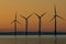 Windfarm on Redcar coastline.