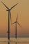 Windfarm on Redcar coastline.