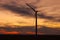 Windfarm at sunset