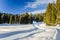 Winding Cross-country Skiing Track