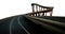 winding curvy highway. isolated transparent PNG file. Urban highway concrete street road.