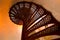 Winding metal stair case in McGulpin Point Lighthouse