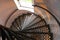 Winding metal stair case at McGulpin point lighthouse