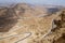 Winding mountain road from Al Mukalla to Aden in Yemen.