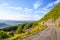 Winding mountain road in Balkan Mountains