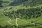 Winding mountainside road in Italy