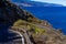 Winding narrow dangerous roads in the Canary Islands