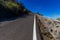 Winding narrow dangerous roads in the Canary Islands