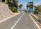 A winding and narrow road on the Amalfi Coast between Positano and Amalfi. Campania