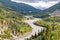 WInding Nenana River along the Denali Highway