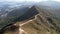 The winding path on the peak of Wan kuk shan in Sai Kung, Hong Kong