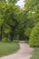 Winding pathway in park