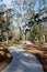 Winding Paved Bike Path Through Landscaping