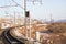 Winding railway in the Baikal region .