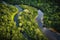 a winding river in the amazonas, with pristine waters and lush vegetation