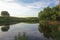 Winding river on a summer day.